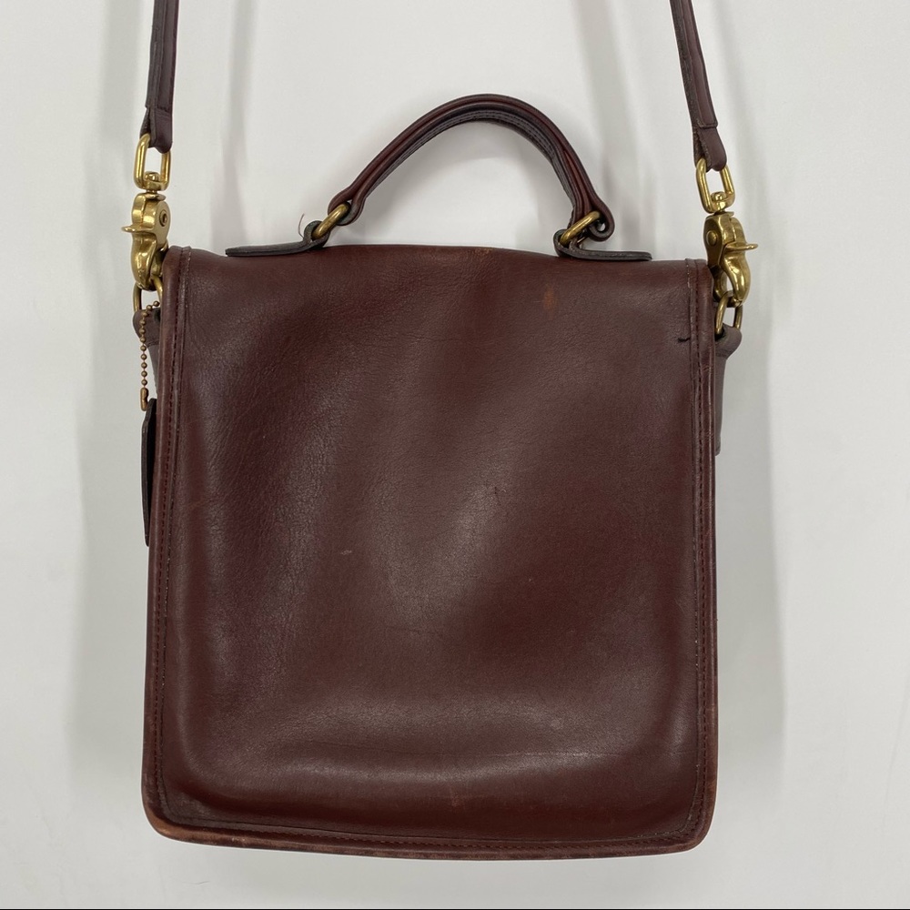 Coach Vintage Brown Leather Willis Station Crossbody Bag 5130 - Picture 5 of 10